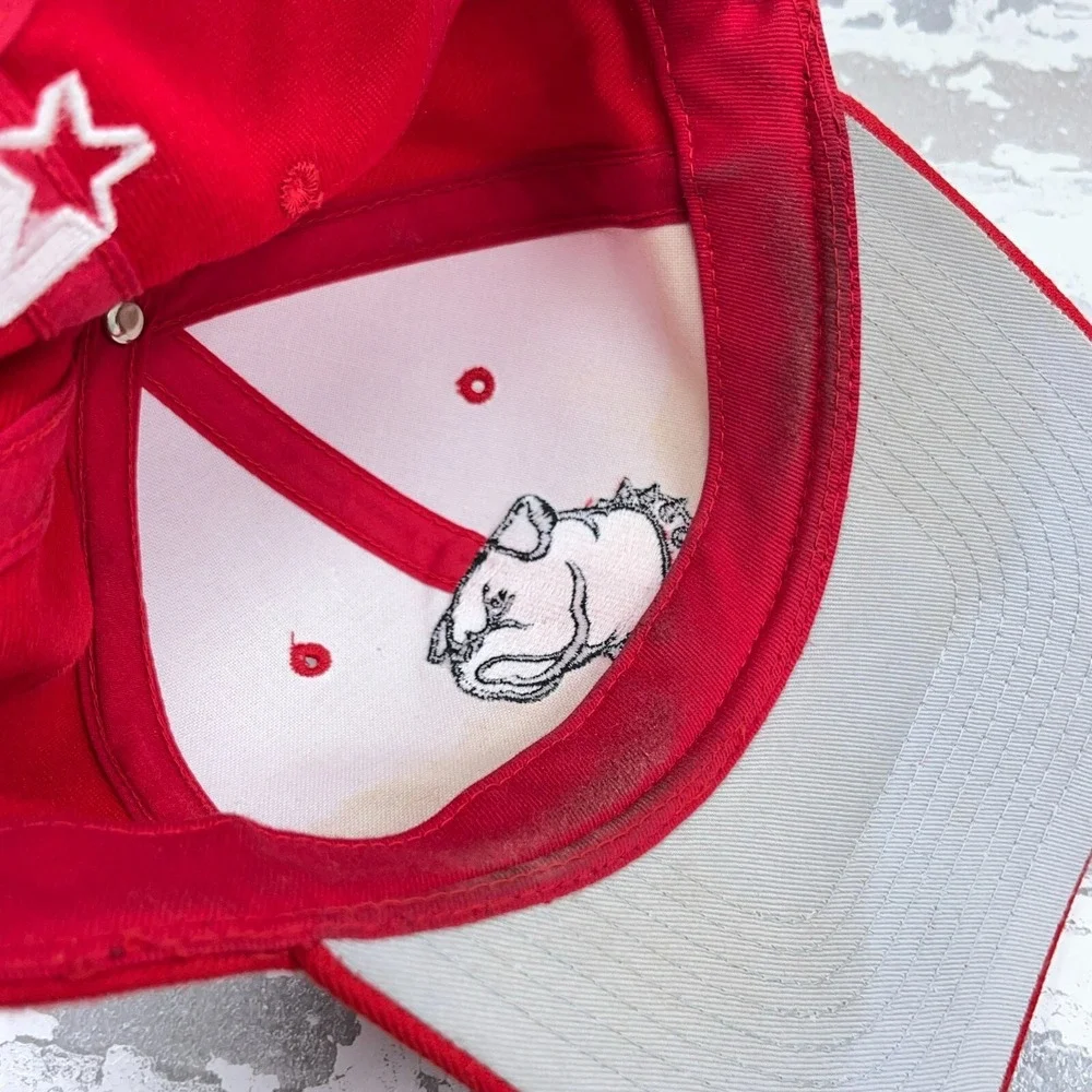 Vintage Georgia Bulldogs Hat Cap Strap Back Starter Wool Dog Logo 90s Adjustable